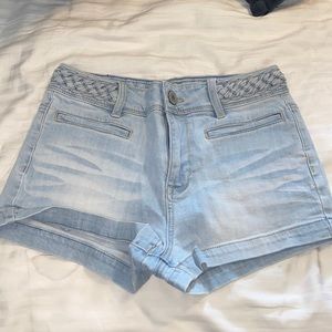 Light wash shorts